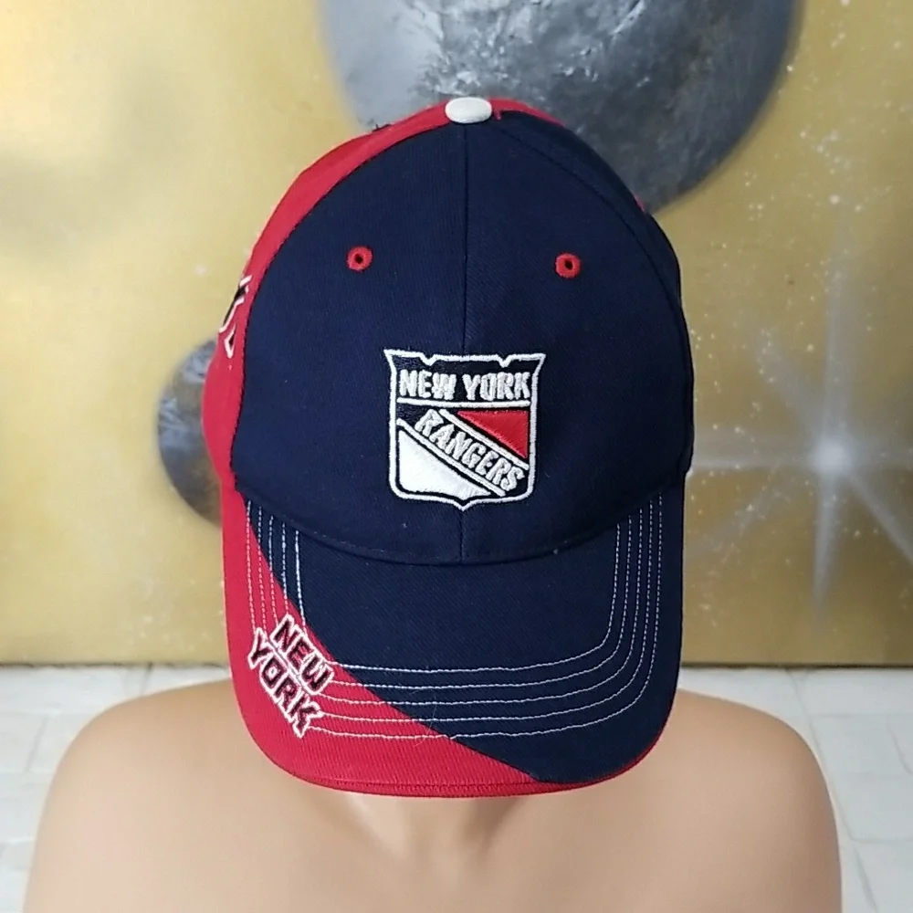 New York Rangers Snapback Hat Red Blue Kids